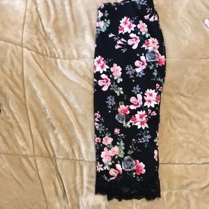 Floral pencil skirt